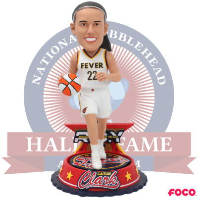 Caitlin Clark Indiana Fever 2024 Rookie of the Year White Jersey Bobblehead
