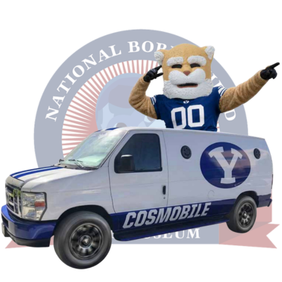 BYU Mascot Cosmo Gets Custom Cosmobile Bobblehead