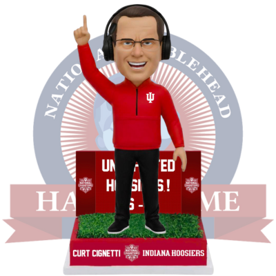 Curt Cignetti Indiana Hoosiers 2025 CFP National Champions Scoreboard Bobblehead (Presale)