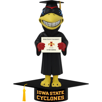 Cyclone Graduation Cy the Cardinal Iowa State Cyclones Mascot Graduation Bobblehead (Pres ...