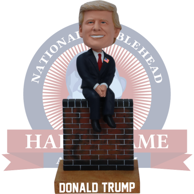 Donald Trump on Brick Wall Bobblehead