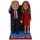 Donald and Melania Trump Election Night Victory Dual Bobblehead (Presale)