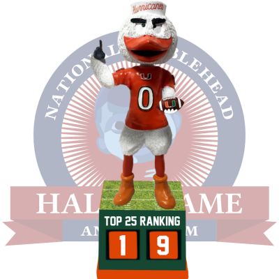 Miami Hurricanes Football Top 25 Ranking Tracker Bobblehead (Presale)