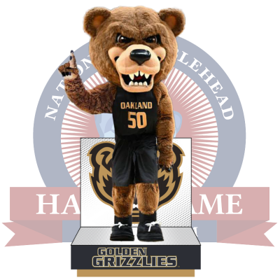 Grizz Oakland Golden Grizzlies Mascot Bobblehead (Presale)