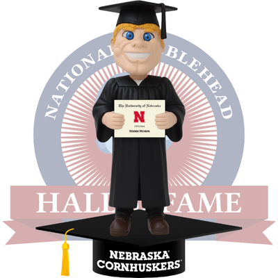 Herbie Husker Nebraska Cornhuskers Mascot Graduation Bobblehead (Presale)