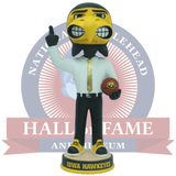 Herky the Hawk Iowa Hawkeyes Mascot Gold Tie Basketball Bobblehead (Presale)
