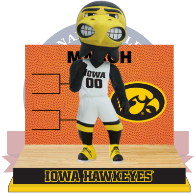 Iowa Hawkeyes Basketball Herky the Hawk Dancing in March Bobblehead (Presale)