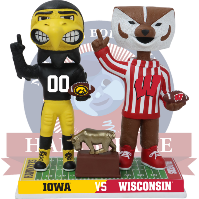 Iowa Wisconsin Rivalry Iowa vs. Wisconsin Football Rivalry Bobblehead – National Bobblehead ...