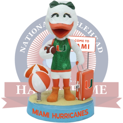 Miami Hurricanes Gertrude "Gigi" the Ibis Welcome to Miami Bobblehead (Presale)
