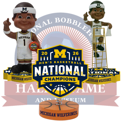Michigan Wolverines 2026 NCAA Men's Basketball National Champions Bobbleheads (Presale)
