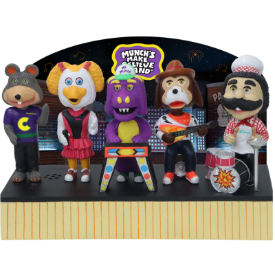 Munch’s Make Believe Band Singing Chuck E. Cheese Bobblehead (Presale)