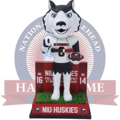 NIU Huskies Upset Victory Bobblehead with Removable Boneyard Chain (Presale)