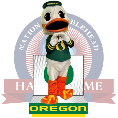 The Oregon Duck Oregon Ducks Mascot "Throw the O" Bobblehead (Presale)