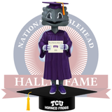 SuperFrog TCU Horned Frogs Mascot Graduation Bobblehead (Presale)