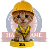 Sue the Construction Kitten Bobblehead (Presale)