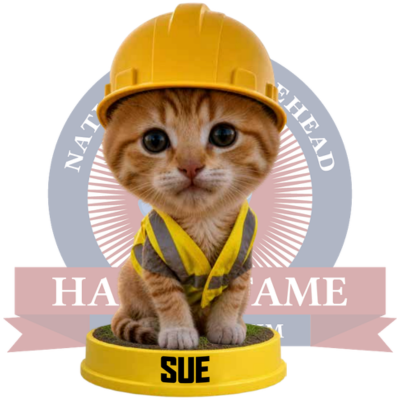 Sue the Construction Kitten Bobblehead (Presale)