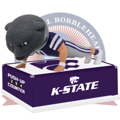 Willie the Wildcat Kansas State Wildcats Push Up Counter Bobblehead (Presale)