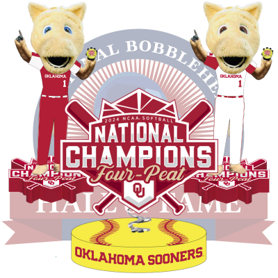 Oklahoma Sooners 2024 Softball National Champions Bobbleheads (Presale)