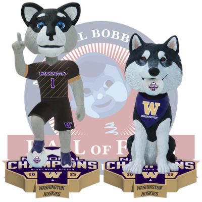Washington Huskies 2025 NCAA Men's Soccer National Champions Bobblehead Set (Presale)