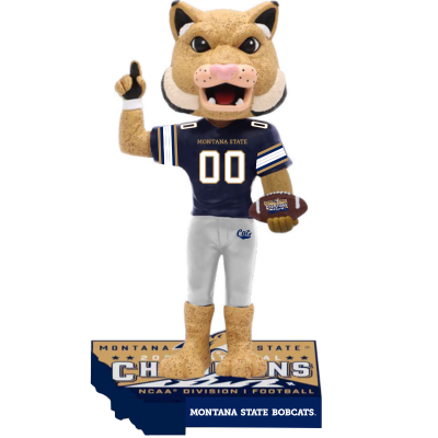 Champ Montana State Bobcats Mascot 2025 FCS Football National Champions Bobbleheads (Presale)