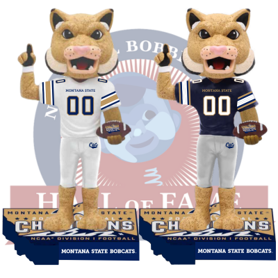Champ Montana State Bobcats Mascot 2025 FCS Football National Champions Bobbleheads (Presale)