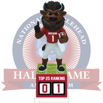 Hoosier the Bison Indiana Hoosiers Football Top 25 Ranking Tracker Bobblehead (Presale)