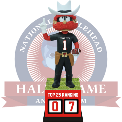 Raider Red Texas Tech Red Raiders Football Top 25 Ranking Tracker Bobblehead (Presale)