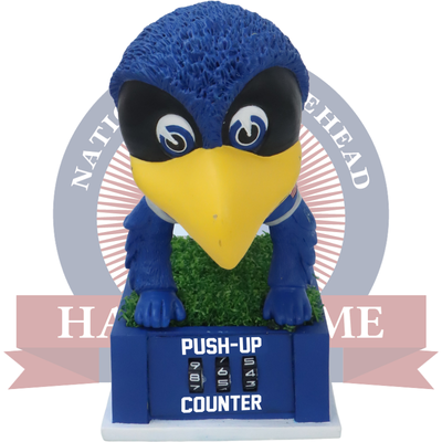 The Bird Air Force Falcons Mascot Push-Up Counter Bobblehead (Presale)