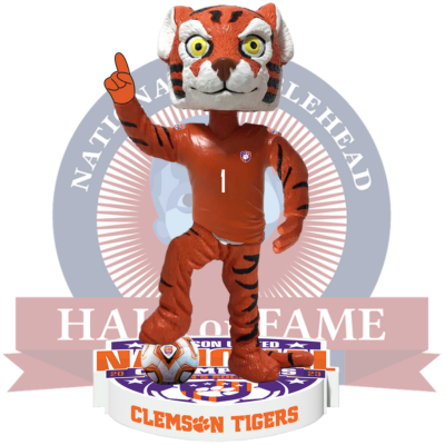 The Tiger Clemson Tigers Mascot 2023 Men's Soccer National Champions Bobblehead (Presale)