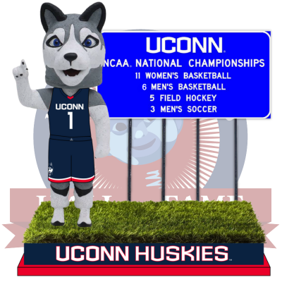 UConn Huskies National Champions Highway Sign Bobblehead (Presale)