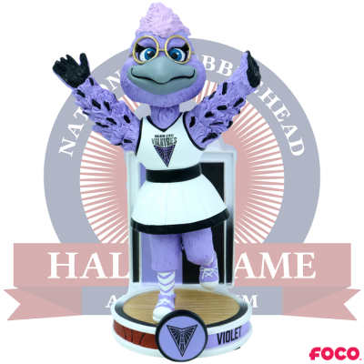 Violet Golden State Valkyries Mascot Banner Series Bobblehead
