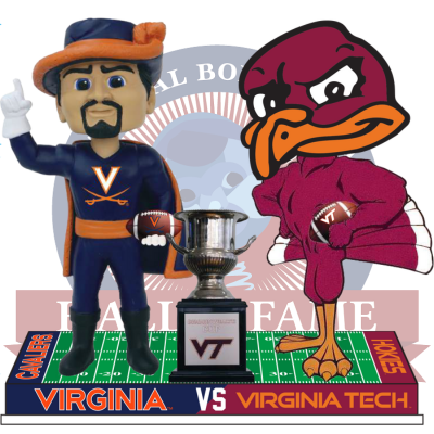 Virginia vs. Virginia Tech Football Rivalry Bobblehead (Presale)