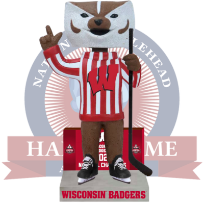 Bucky Badger Wisconsin Badgers Mascot 2026 NCAA Women's Hockey National Champions Bobblehead (Presale)