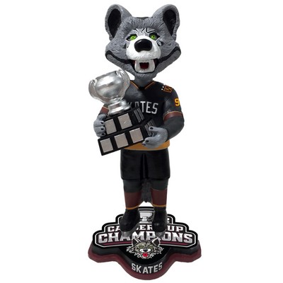 Skates Chicago Wolves Mascot 2022 Calder Cup Champions Bobblehead
