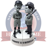 Abbott and Costello "Who's on First?" Talking Black and White Bobblehead Set