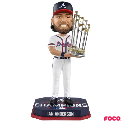 Ian Anderson Atlanta Braves 2021 World Series Champions Bobblehead Officially Licensed by MLB
