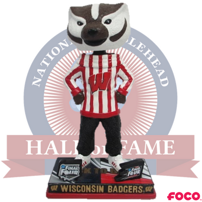 Wisconsin Badgers Back-to-Back Final Four Bucky Mascot Bobblehead - National Bobblehead HOF Store