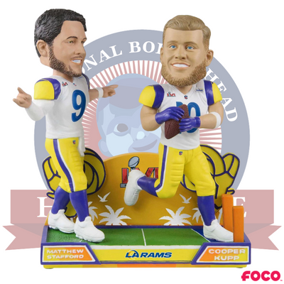 Matthew Stafford and Cooper Kupp Los Angeles Rams Game Winning Touchdown Dual Bobblehead