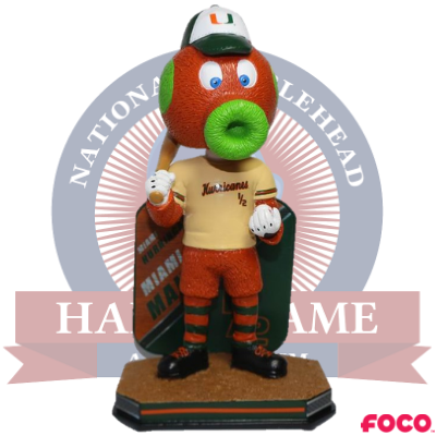 Miami Mainiac Miami Maniac Miami Hurricanes Mascot Bobblehead – National Bobblehead ...