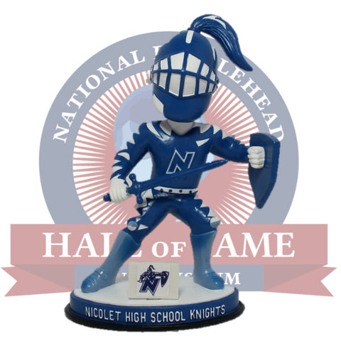 Nicolet High School Knights Mascot Bobblehead - National Bobblehead HOF Store