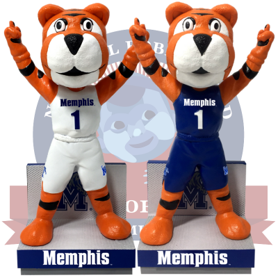 TOM III Memphis Tigers Live Tiger Bobblehead – National Bobblehead HOF Store