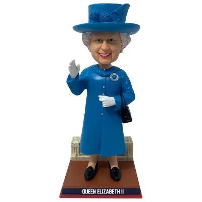 Royal Bobbles – Figurine Bobblehead Reine Elizabeth II & Son Corgi – Collection Officielle 20 Cm